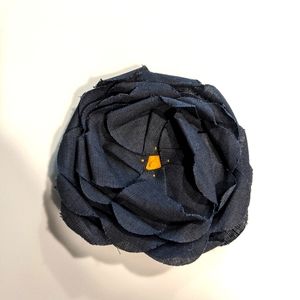 EmersonMade linen flower in navy blue